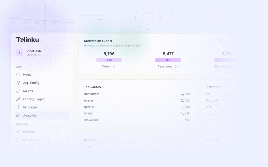 Tolinku analytics measurement dashboard screenshot for analytics blog posts