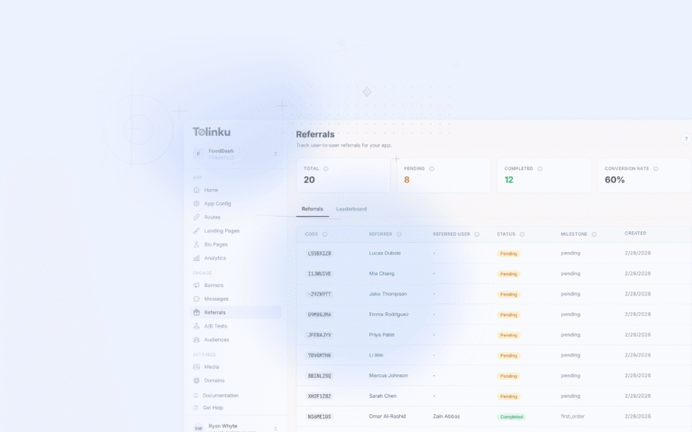 Tolinku app growth strategies dashboard screenshot for growth blog posts
