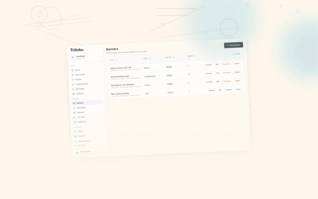 Tolinku app growth strategies dashboard screenshot for growth blog posts
