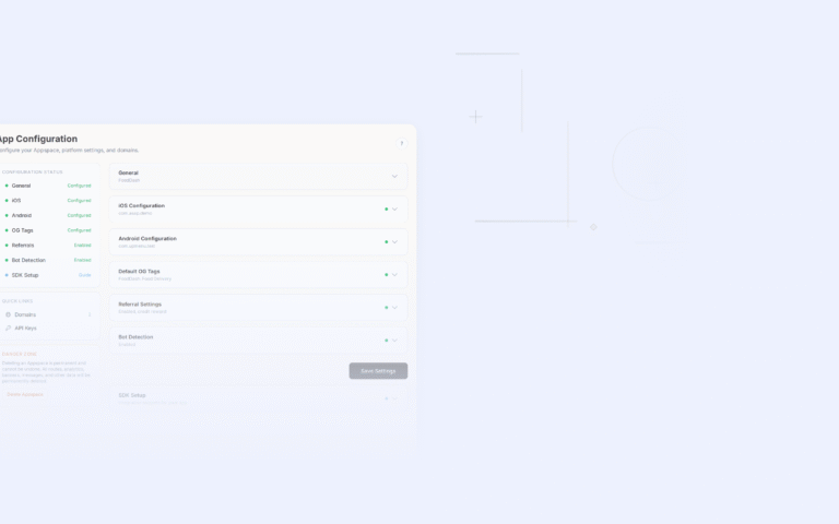 Tolinku app links dashboard screenshot for android blog posts