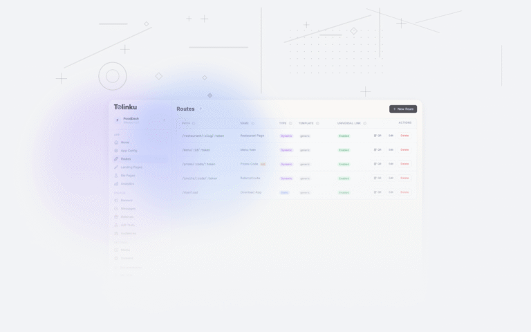 Tolinku app links dashboard screenshot for android blog posts
