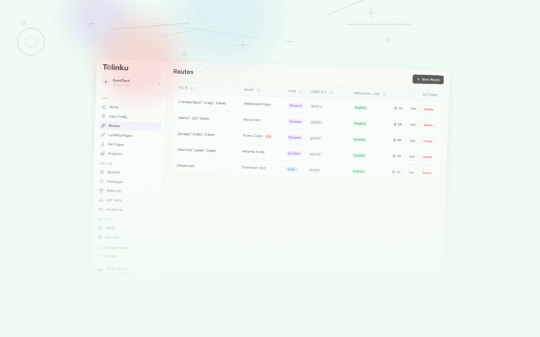Tolinku deep linking fundamentals dashboard screenshot for deep linking blog posts