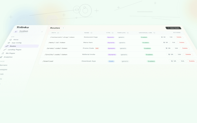 Tolinku deferred deep linking dashboard screenshot for deep linking blog posts