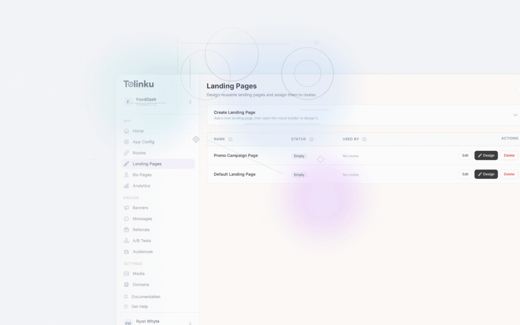 Tolinku e commerce deep linking dashboard screenshot for use cases blog posts