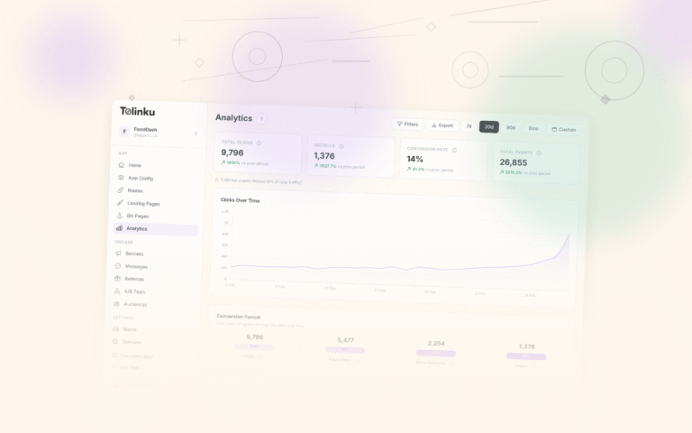 Tolinku e commerce deep linking dashboard screenshot for use cases blog posts