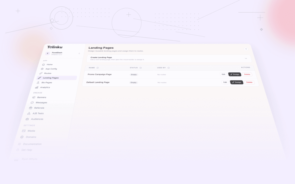 Tolinku e commerce deep linking dashboard screenshot for use cases blog posts