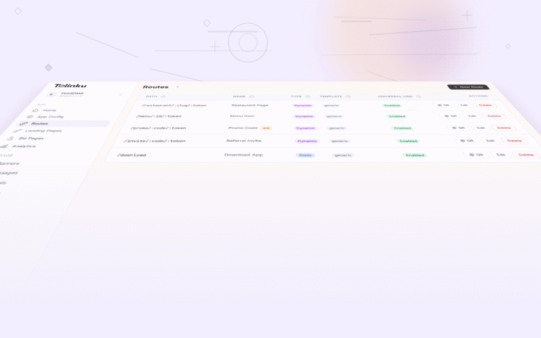 Tolinku fintech deep linking dashboard screenshot for use cases blog posts