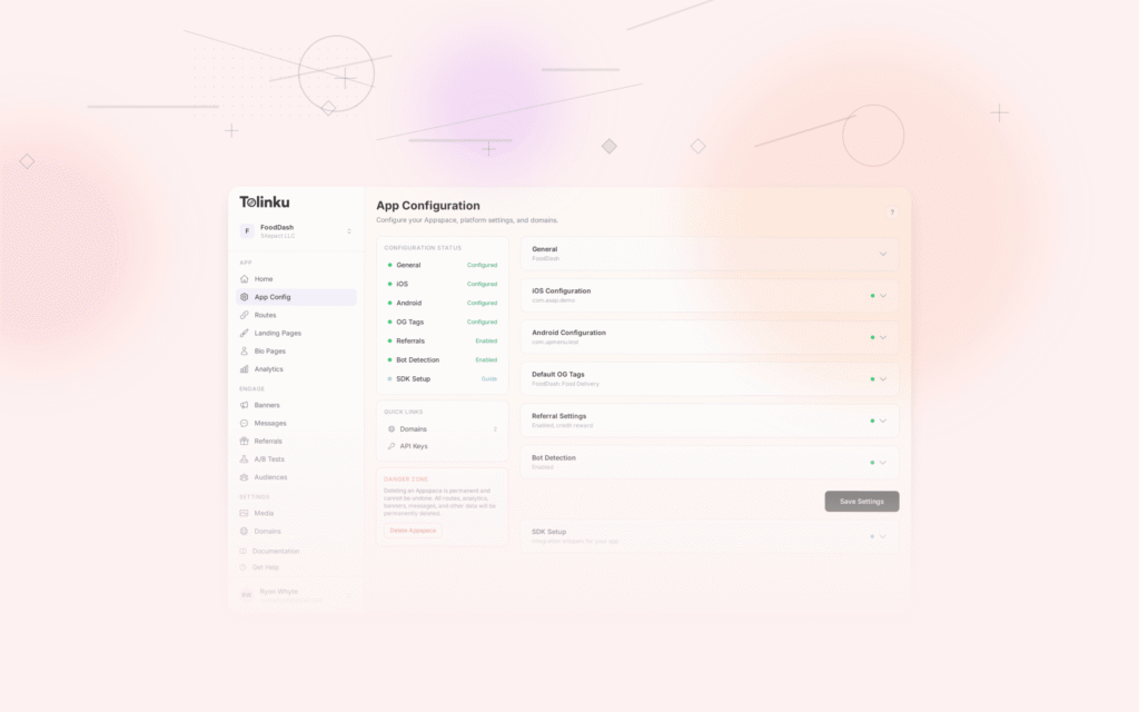 Tolinku migration guides dashboard screenshot for comparisons blog posts