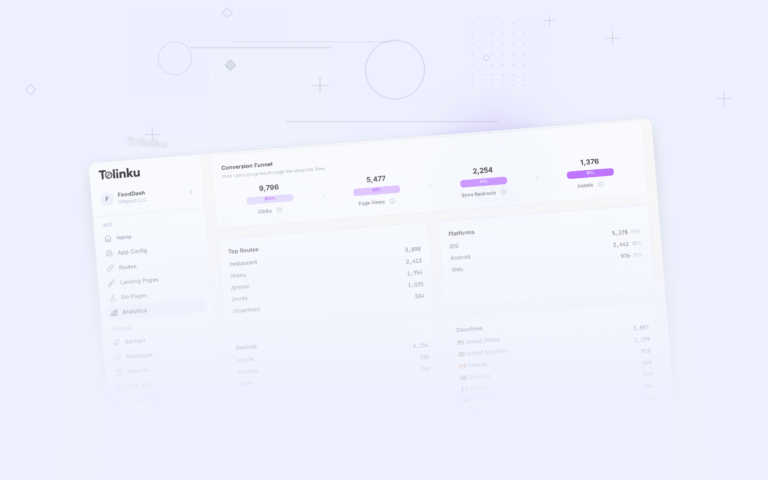 Tolinku mobile attribution dashboard screenshot for analytics blog posts