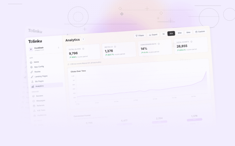 Tolinku mobile attribution dashboard screenshot for analytics blog posts