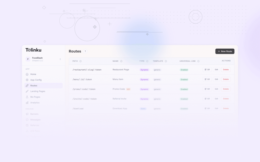 Tolinku platform comparisons dashboard screenshot for comparisons blog posts