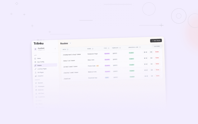 Tolinku qr codes short links dashboard screenshot for marketing blog posts
