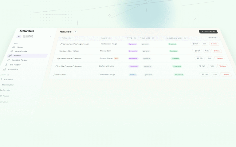 Tolinku qr codes short links dashboard screenshot for marketing blog posts