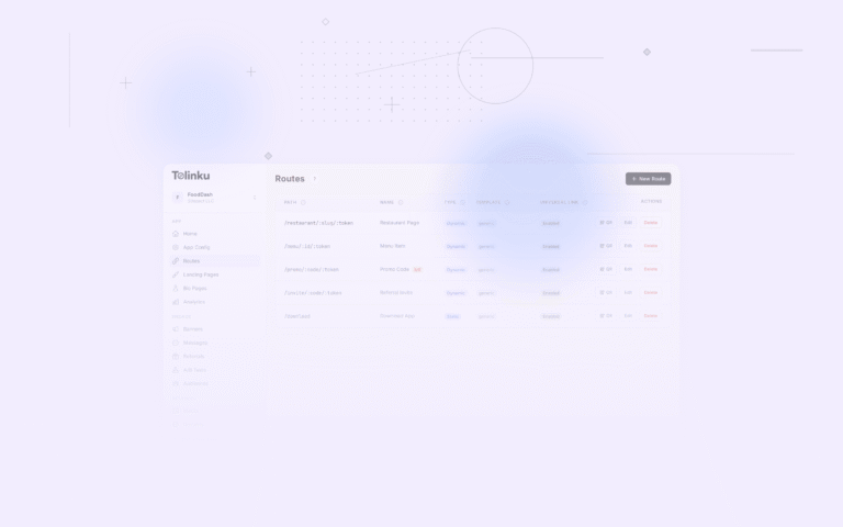 Tolinku qr codes short links dashboard screenshot for marketing blog posts