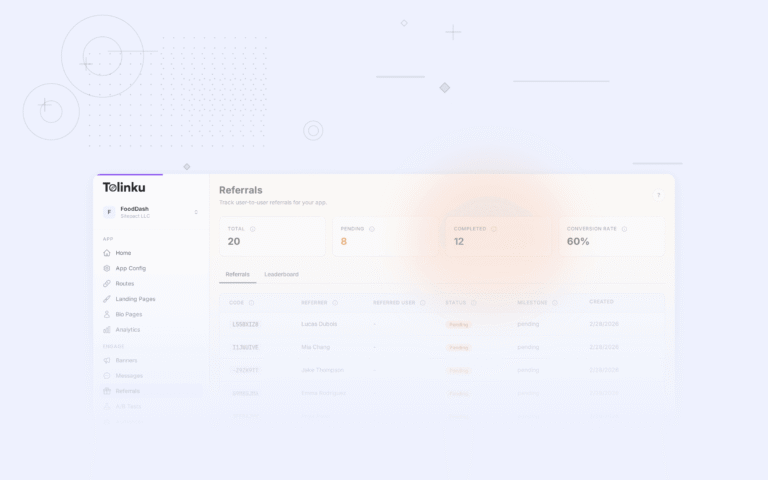 Tolinku referral programs dashboard screenshot for growth blog posts