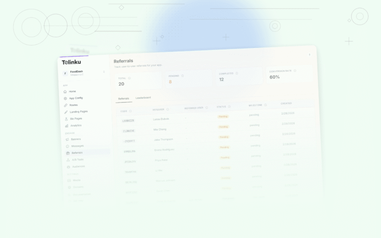 Tolinku referral programs dashboard screenshot for growth blog posts