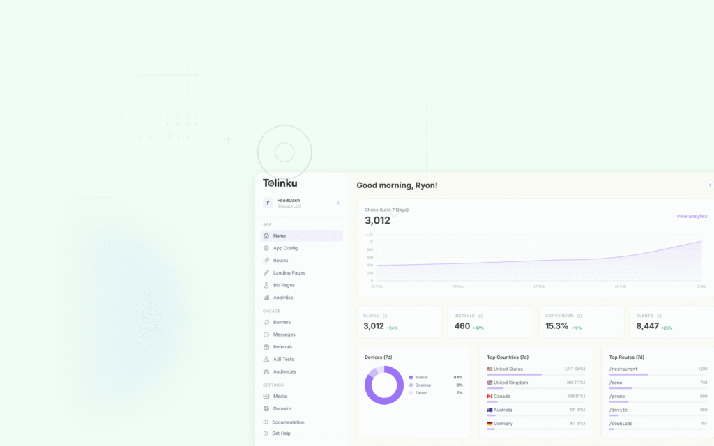 Tolinku user onboarding dashboard screenshot for growth blog posts