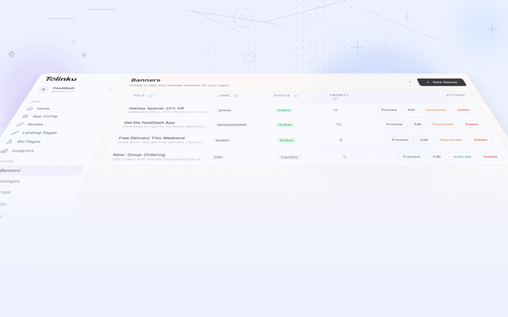 Tolinku user onboarding dashboard screenshot for growth blog posts