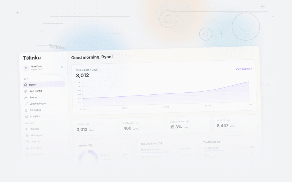 Tolinku user onboarding dashboard screenshot for growth blog posts
