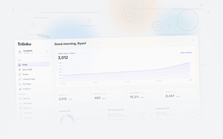 Tolinku user onboarding dashboard screenshot for growth blog posts