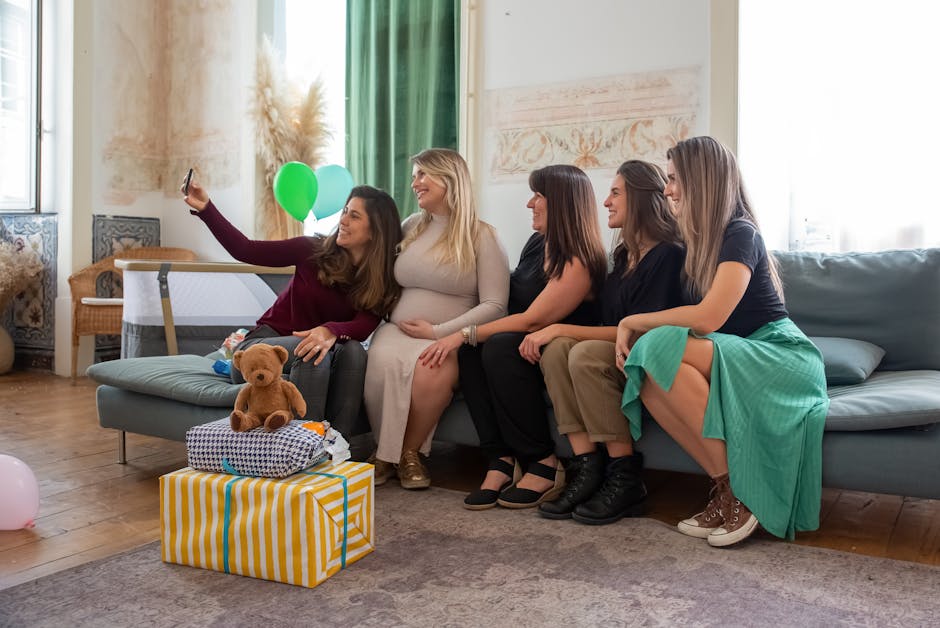 Friends sharing gifts at a celebration, perfect for wishlist sharing use cases